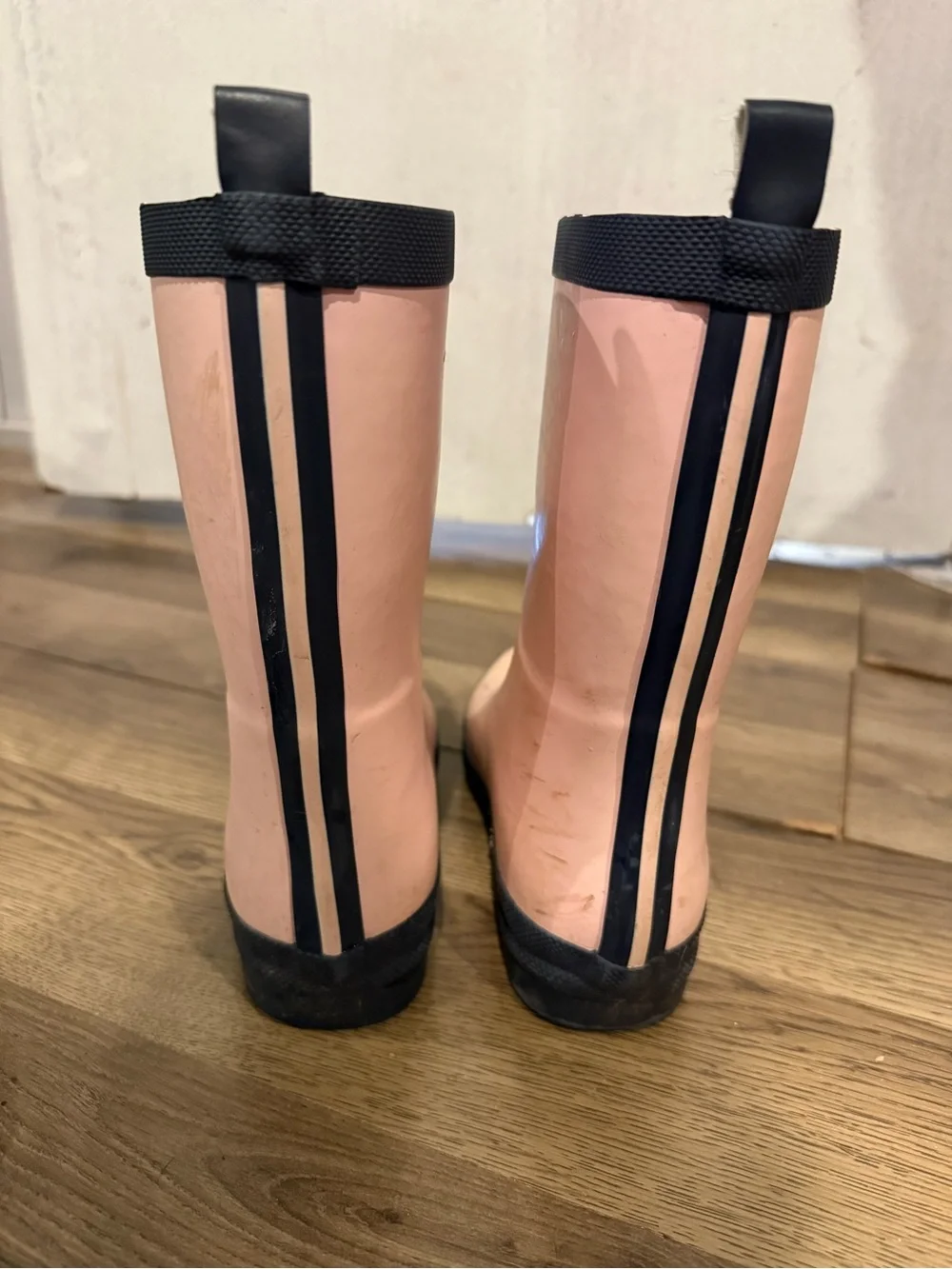 Hatley Pink and Black Kids' Rain Boots